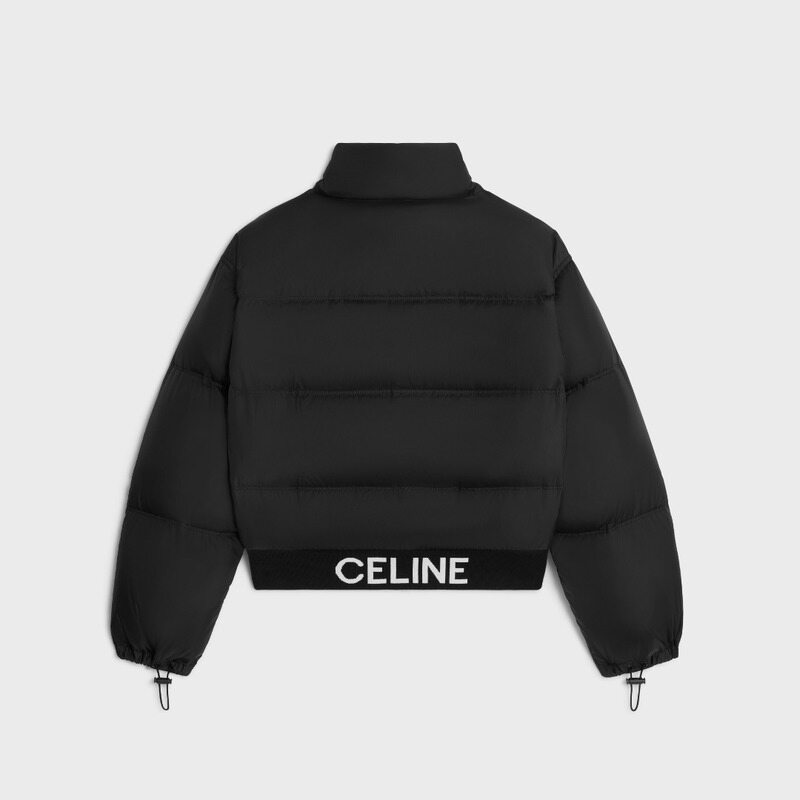 [배송] 셀린느 로고 크롭 다운자켓 패딩 블랙 2W38C0281.38NO - Celine