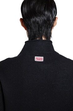 [배송] 보테가베네타 로고 펠티드 울 니트 스웨터 블랙 798239 V4JU0 1000 썸네일 3
