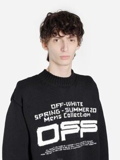 [배송] 오프화이트 로고 니트 스웨터 omhe032r20f94004 썸네일 4