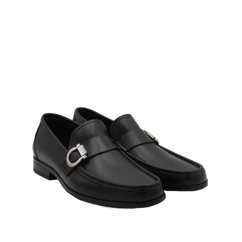 [배송] 페라가모 가죽 caspian 간치니 로퍼 블랙 775114 027963 007 - Salvatore Ferragamo