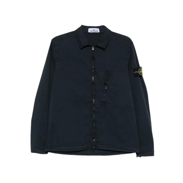 [국내발송] 스톤아일랜드 코튼 오버 셔츠 네이비 1200003 S0010 V0020 - Stone Island