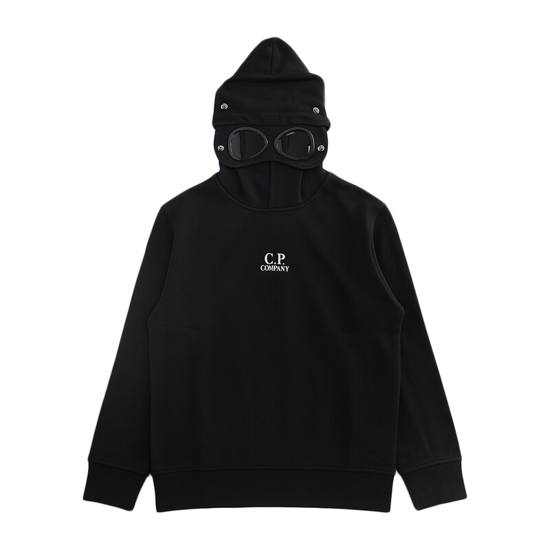 25FW 키즈 여성 스몰로고 프린트 후드티 블랙 19CKSS036C 00LCA76 999 - CP company