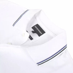 25FW 루버 로고 라이닝 카라 티셔츠 화이트 8N1FB3 1JPTZ 0100 썸네일 2