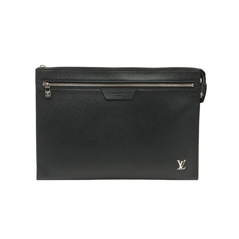 루이비통 블랙 타이가 레더 포쉐트 주르 24H 클러치 (내장칩) / M30965 - Louis Vuitton