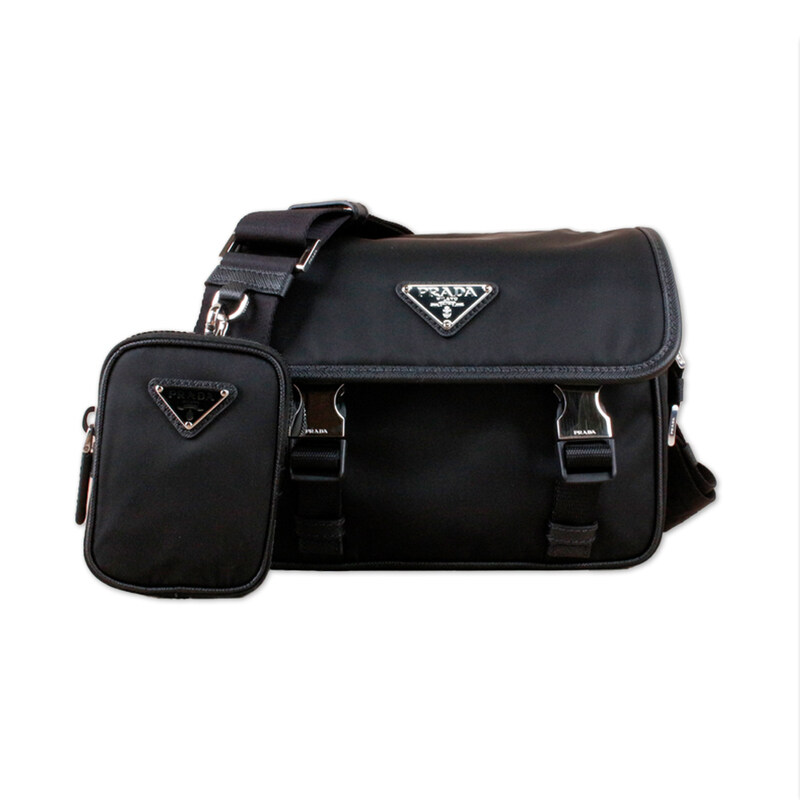 프라다 리나일론 삼각로고 남성 메신저백 블랙 2VD034 2DMH F0002 - Prada