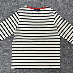논현 더팩토리 25FW 세인트 제임스 키즈 VAUJANY E 레드 하트 패치 긴팔티 (9174 ECRU MARINE TULIPE) 썸네일 2