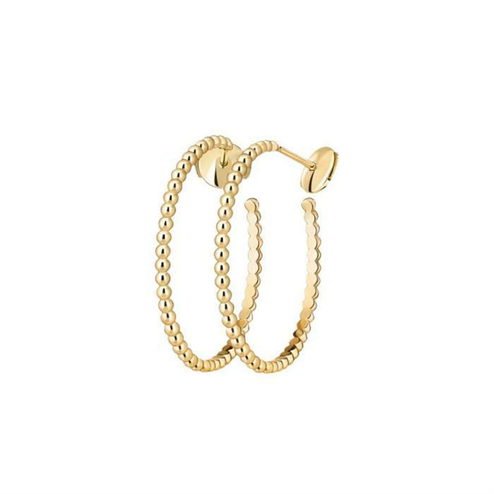 반 클리프 앤 아펠 뻬를리 골드 비즈 후프 이어링 VCARO3YD00 - Van Cleef & Arpels