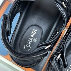 [더럭스] 샤넬 벨크로 샌들 블랙 큐빅 G31848 선물용 썸네일 5