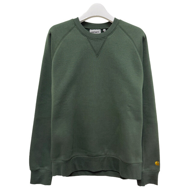 논현 더팩토리 25FW 칼하트 윕 CHASE 체이스 로고 기모 맨투맨 / 덕 그린 골드 (I033660 29YXX) - Carhartt