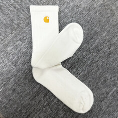 논현 더팩토리 25FW 칼하트 윕 CHASE 체이스 로고 양말 / 화이트 골드 (I029421 00RXX) 썸네일 1