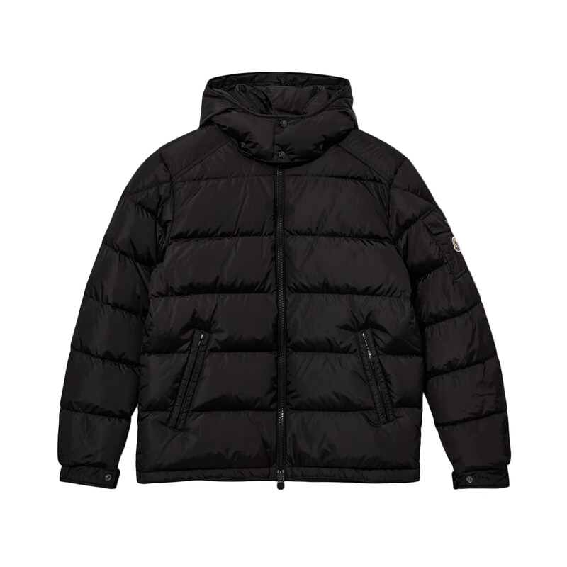 25FW 마야 MAYA 로고패치 패딩 자켓 블랙 1A536 00 539ZD 999 - Moncler