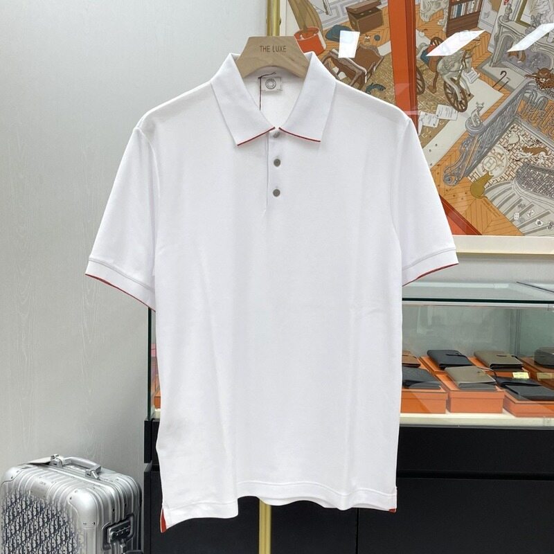 [더럭스] 에르메스 더블 테크니컬 폴로 티셔츠 화이트 H800271 - Hermes