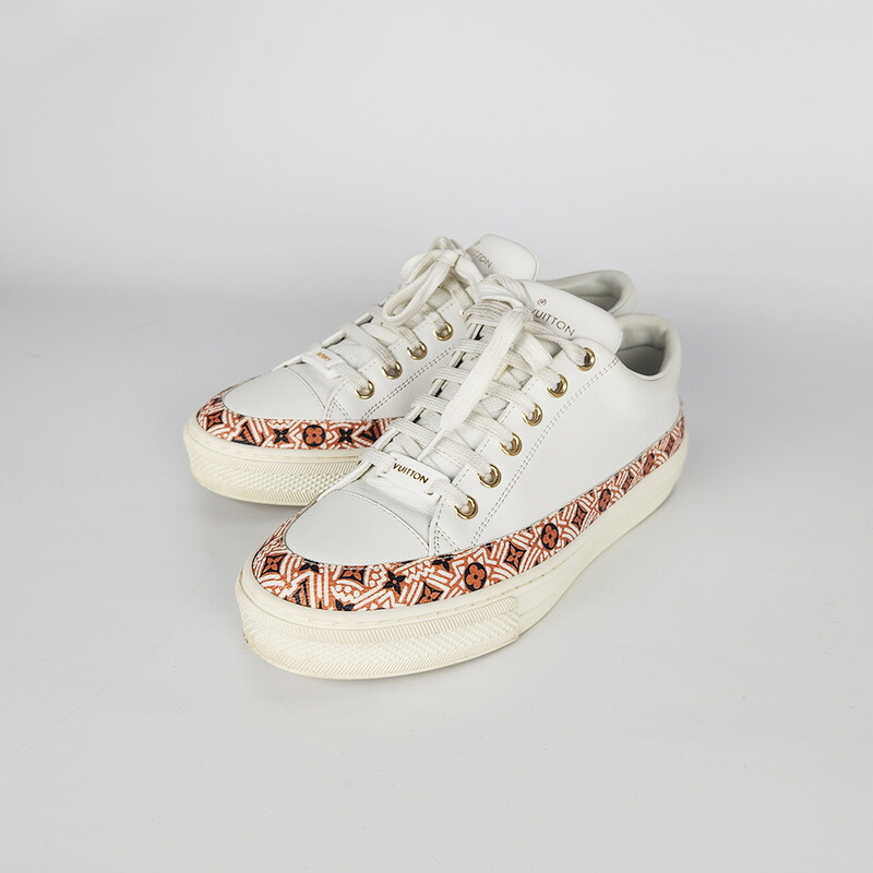 루이비통 화이트 스텔라 35½ [225mm] 여성 로우탑 스니커즈 817502103 - Louis Vuitton