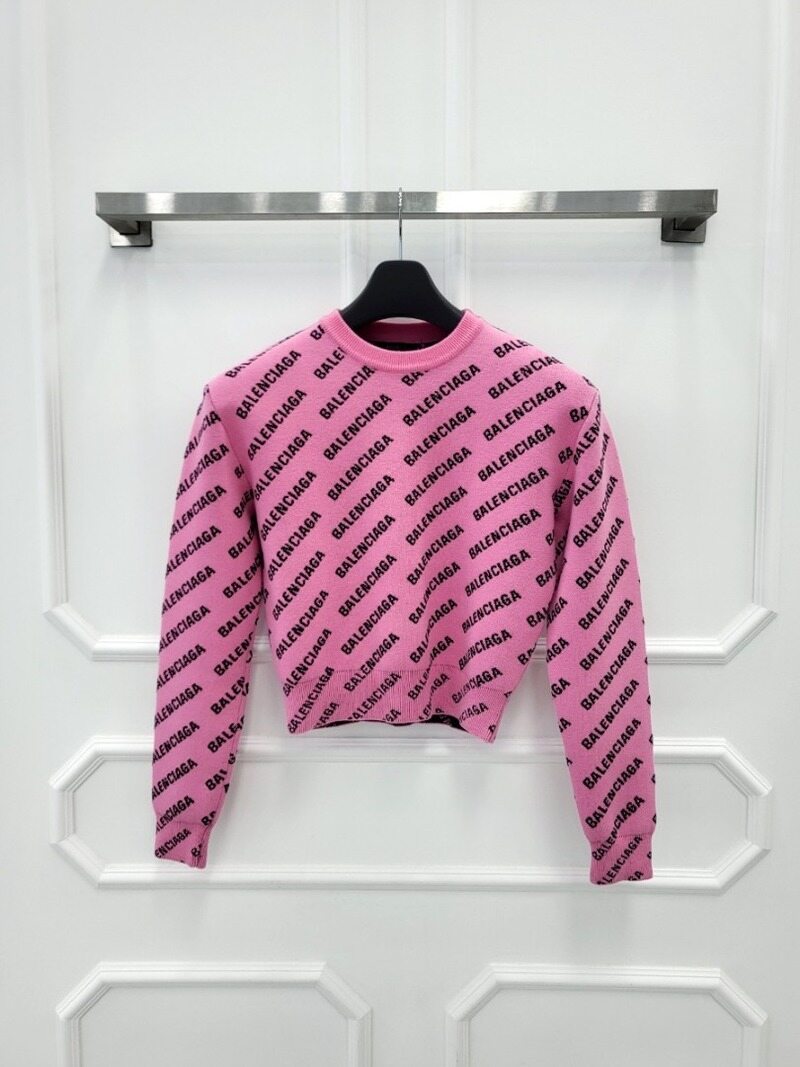 [미다스] 발렌시아가 오버 로고 니트 핑크 XS 694255 - Balenciaga