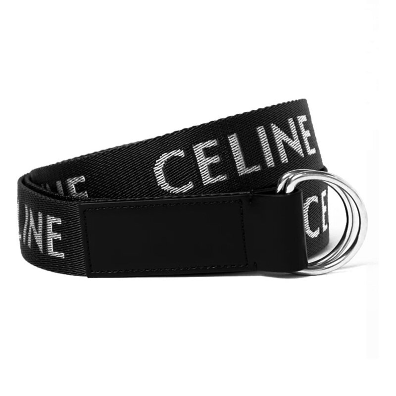 셀린느 25FW 로고 스트랩 링 미디움 벨트 블랙 45AVS2AEO 38SI - Celine
