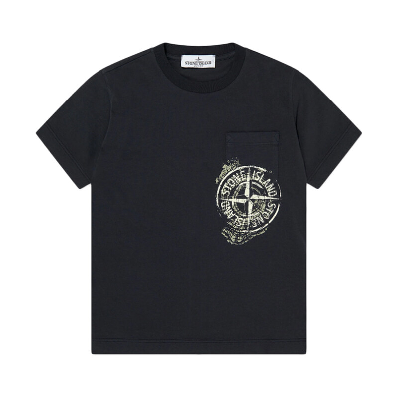 키즈 빈티지 프린팅 포켓 티셔츠 네이비 K1S16 2100012 S0129 V0020 - Stone Island