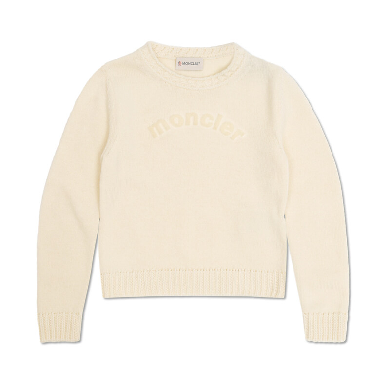 키즈 앙팡 로고 니트 아이보리 9C000 02 M1241 034 - Moncler
