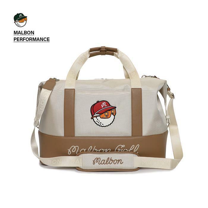 [밀라코/국내발송] 말본골프 블레이즈 포인트 보스턴백 BEIGE M5143WBO03BEI - Malbon