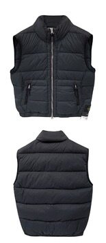 [스톤아일랜드] 25FW 와펜패치 심리스 터널 나일론 다운 TC 다운 베스트 블랙 남성 자켓 K2S15G100007 S0028 V0029 / TFS 썸네일 3