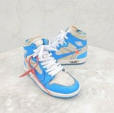 [럭스유] 250 / 나이키 조던1 X 오프화이트 레트로 하이 UNC 파우더블루 썸네일 2