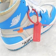 [럭스유] 250 / 나이키 조던1 X 오프화이트 레트로 하이 UNC 파우더블루 썸네일 5