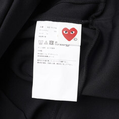 (95) 블랙 폴리에스터 레드 하트 와펜 남성 후드 티셔츠 썸네일 5