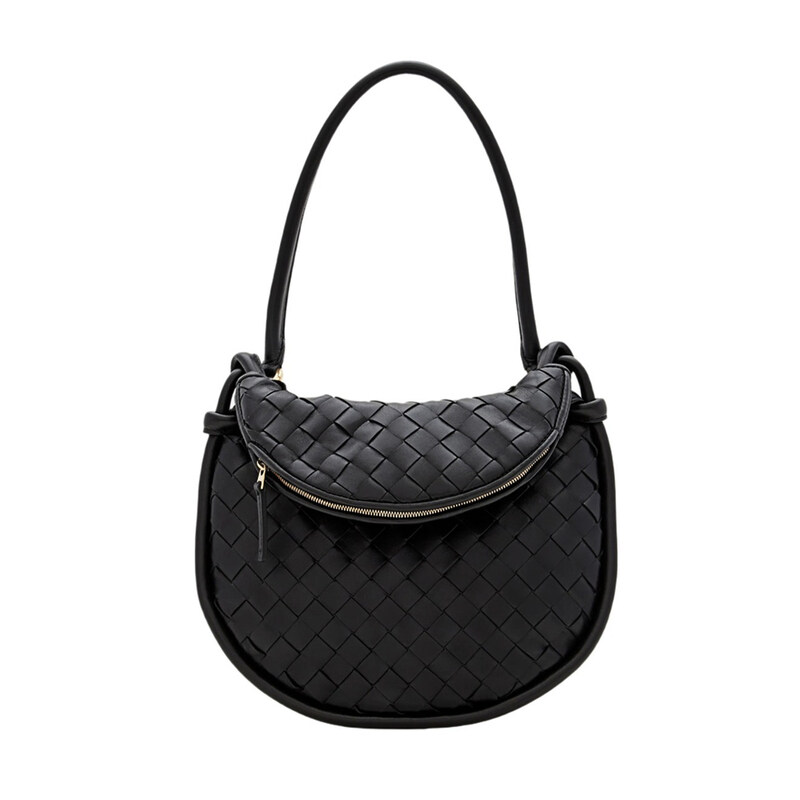 보테가베네타 여성 인트레치아토 스몰 제멀리 숄더백 블랙 776764 VCPP1 1019 - Bottega Veneta