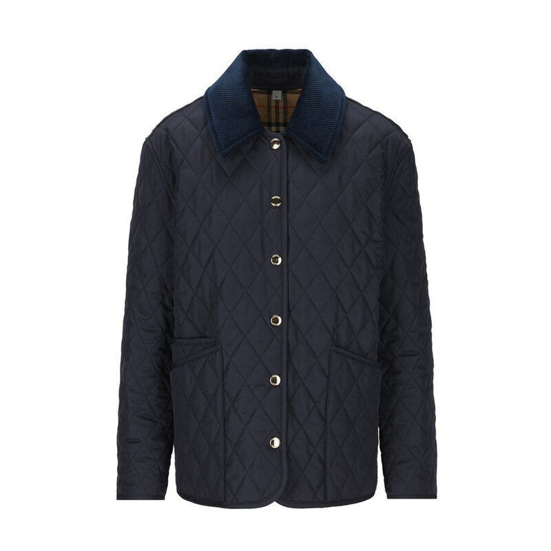 버버리 여성 DRANEFELD 다이아몬드 퀄팅 자켓 네이비 8078239 A1177 - Burberry