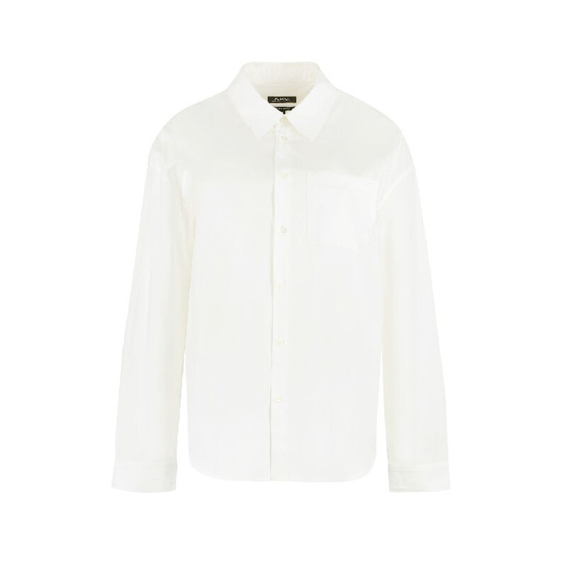 25SS 로고 자수 슈미즈 셔츠 화이트 COEVD F12459 AAB - A.P.C.