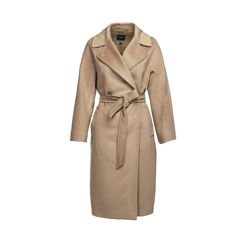 막스마라 위크엔드 여성 레지나 벨티드 더블 울 코트 카샤 RESINA 002 - Max Mara