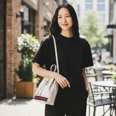 구찌 여자가방 오피디아 GG 스몰 버킷백 화이트 블루 웹스트라이프 610846 썸네일 8