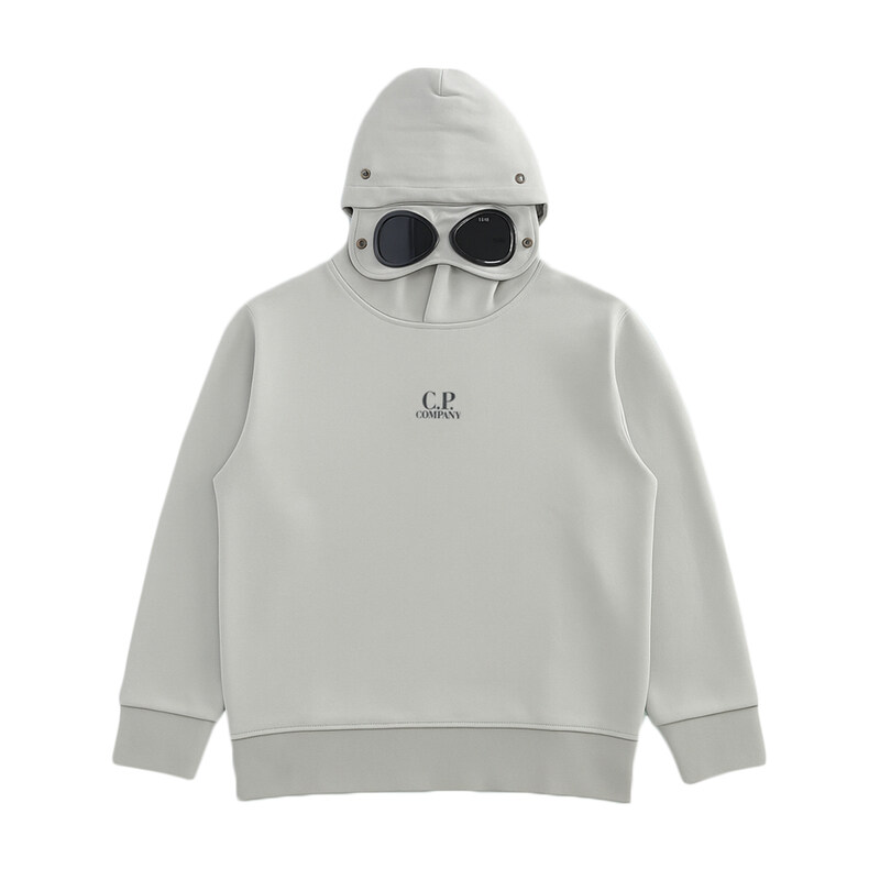 25FW 키즈 여성 스몰로고 프린트 후드티 포그그레이 19CKSS036C 00LCA76 331 - CP company