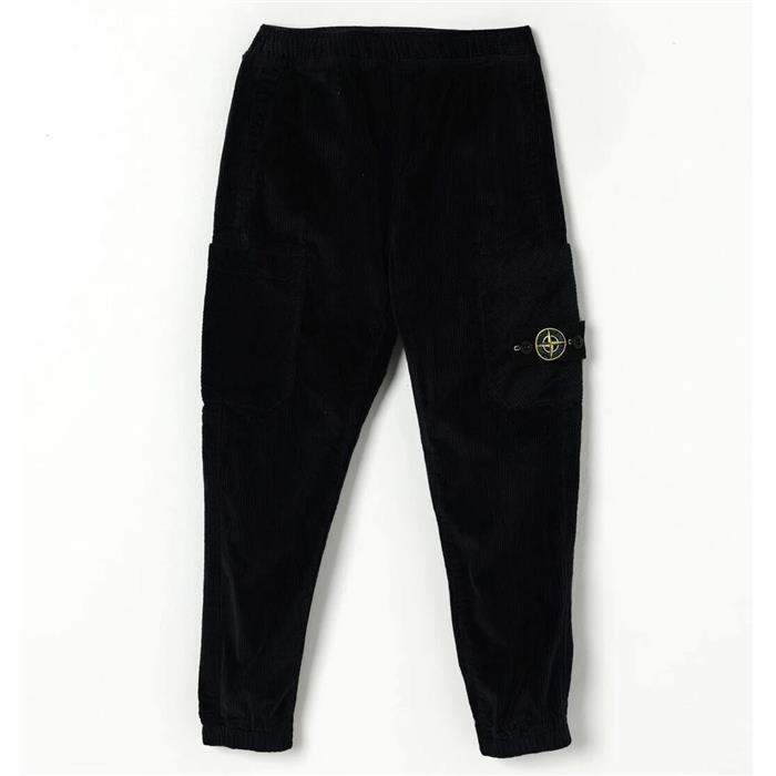 25FW 스톤키즈 코듀로이 카고팬츠 블랙 3100005S0199 V0029 - Stone Island