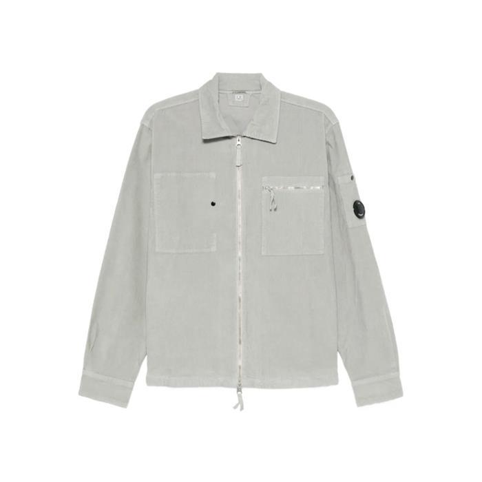 [국내발송] CP컴퍼니 코듀로이 렌즈 지퍼 오버셔츠 그레이 19CMOS097A 006410O 331 - CP company