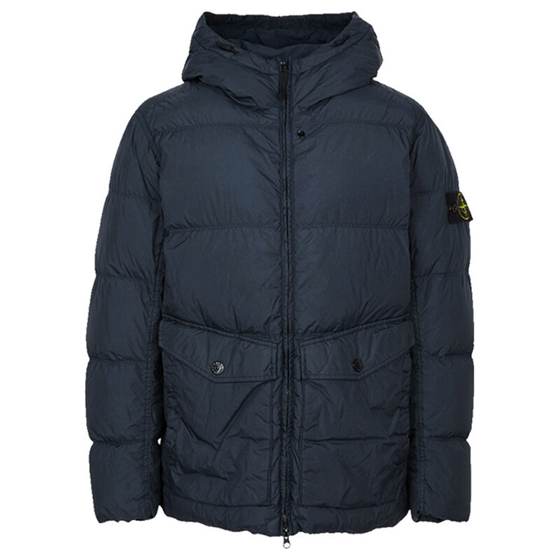 스톤 25FW 가먼트다이 크링클 랩스 후드 패딩자켓 네이비 K2S15 4100011 S0A23 V0020 - Stone Island