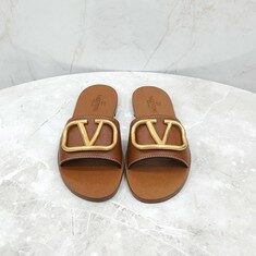 [럭스유] (새상품) 35.5 / 발렌티노 V 로고 레더 슬리퍼 S0M2HWS 썸네일 1