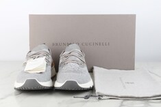 브루넬로 쿠치넬리 코튼 니트 러너 스니커즈 그레이 40(250) 썸네일 1