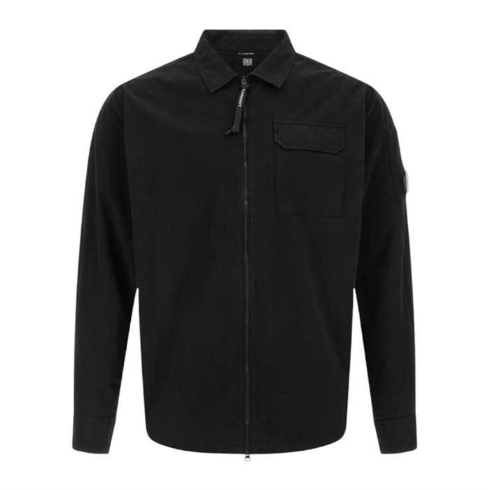 CP컴퍼니 개버딘 지퍼 오버셔츠 블랙 RCCMOS705A 110143G 999 - CP company