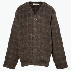 아워레가시 가디건 도프 체크 헤어리 울 M4256CD 도르프 썸네일 1