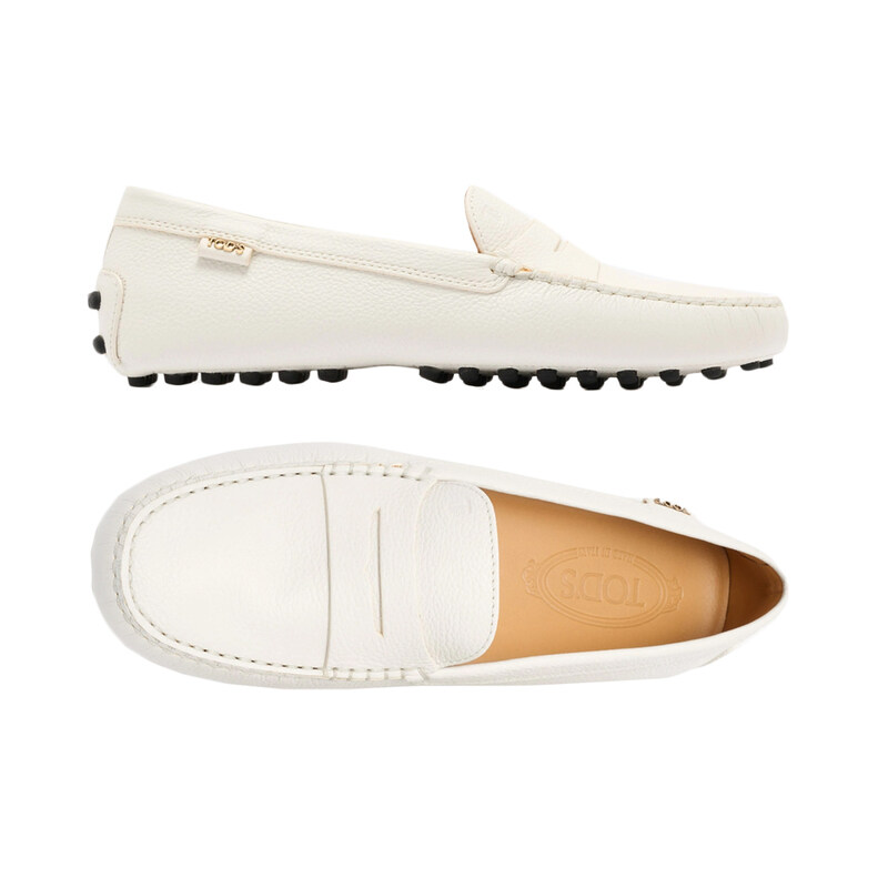 25FW 여성 고미노 드라이빙슈즈 화이트 XXW22L00010 5J1 B015 - Tods