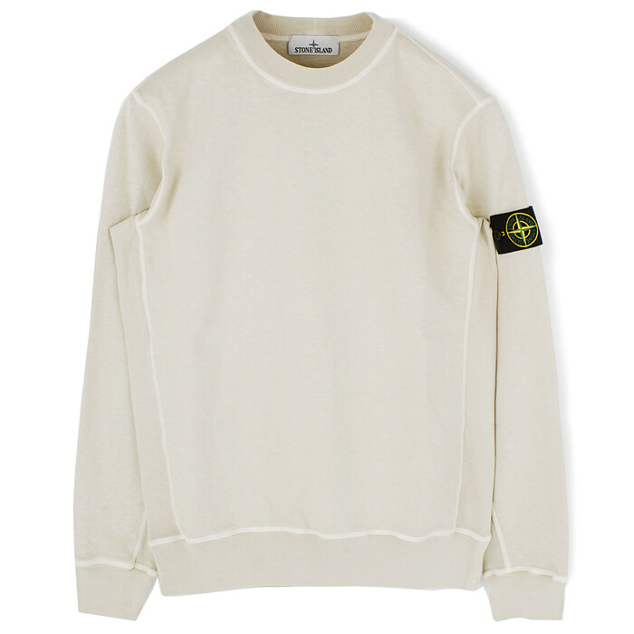 25SS 스톤 와펜 워싱 맨투맨 라이트베이지 K1S156100020 S0060 V0195 - Stone Island