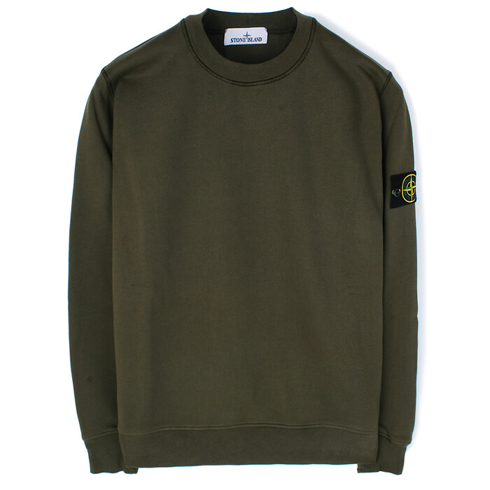 25SS 스톤 와펜 라운드 맨투맨 카키 K1S156100044 S0051 V0054 - Stone Island