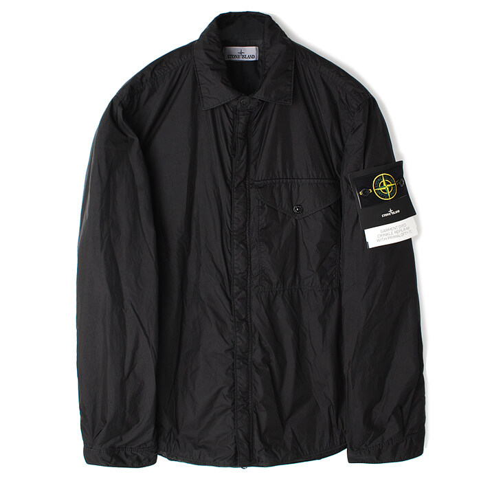 24FW 스톤 크링클랩스 오버셔츠 블랙 8115Q0123 V0029 - Stone Island