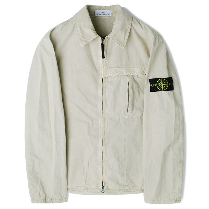 24FW 스톤 집업 셔츠형 자켓 연베이지 8115103WN V0197 - Stone Island