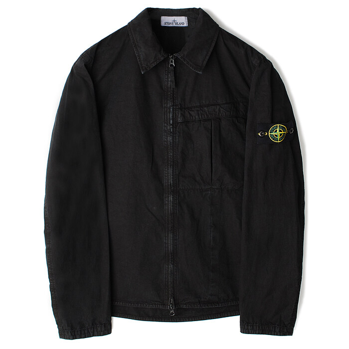 24FW 스톤 집업 셔츠형 자켓 블랙 8115103WN V0129 - Stone Island
