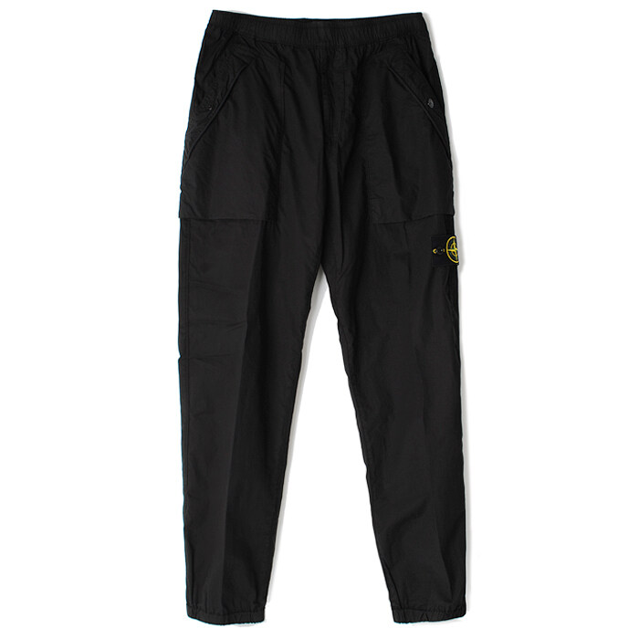 25SS 스톤 와펜 레귤러핏 밴딩 바지 블랙 K1S153100017 S0003 V0029 - Stone Island