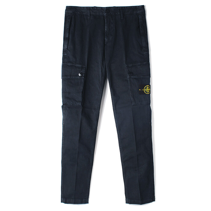 24FW 스톤 와펜 슬림핏 카고바지 네이비 8115303L1 A0120 - Stone Island