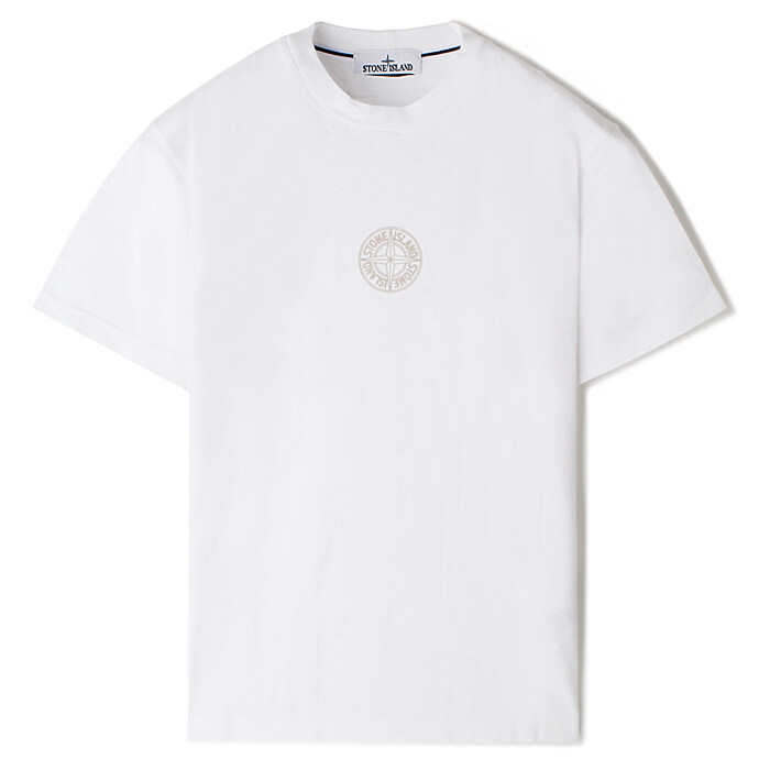 24FW 스톤 가슴 로고 반팔티 화이트 81152NS92 V0001 - Stone Island