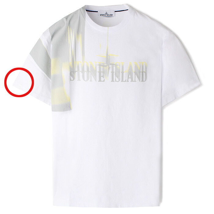 하자/22FW 스톤 모션프린팅 반팔티 화이트 77152NS87 V0001 - Stone Island