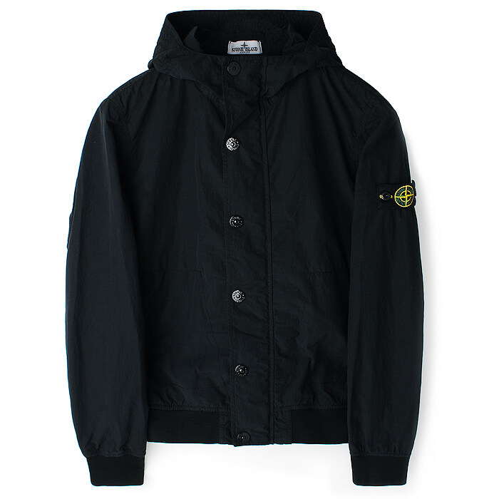 24SS 스톤주니어 후드 자켓 블랙 801640530 V0029 A10A12 - Stone Island